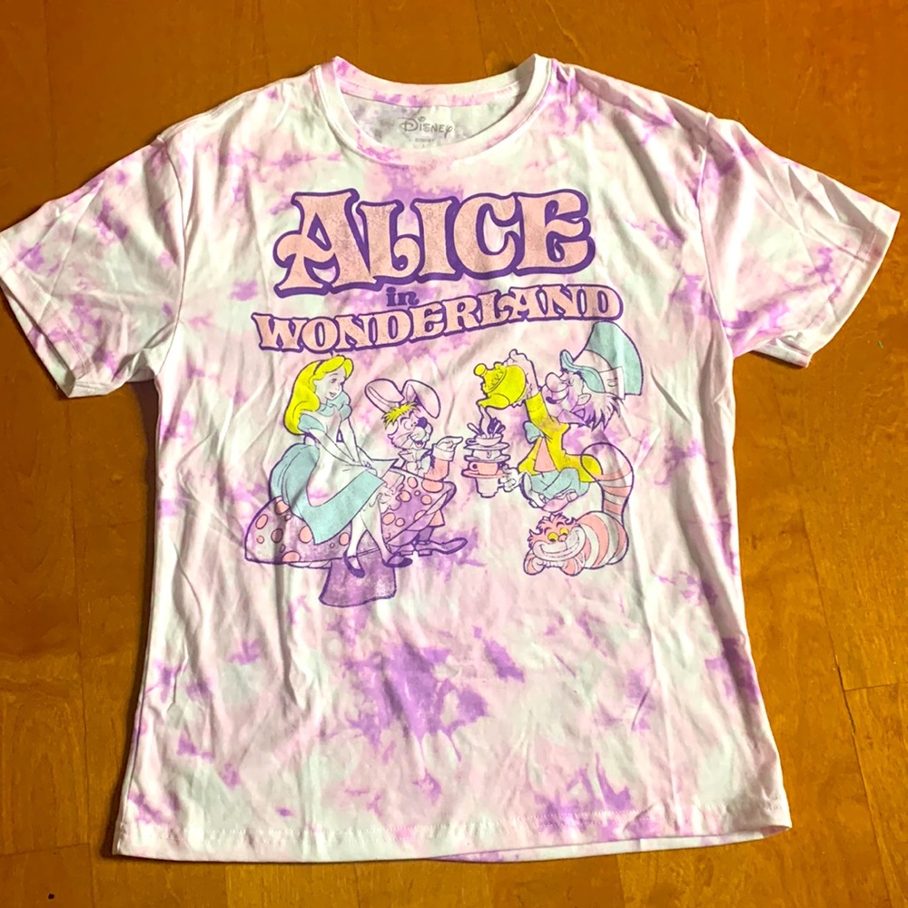 Disney Alice in Wonderland Purple/Pink Tye Dye T Shirt